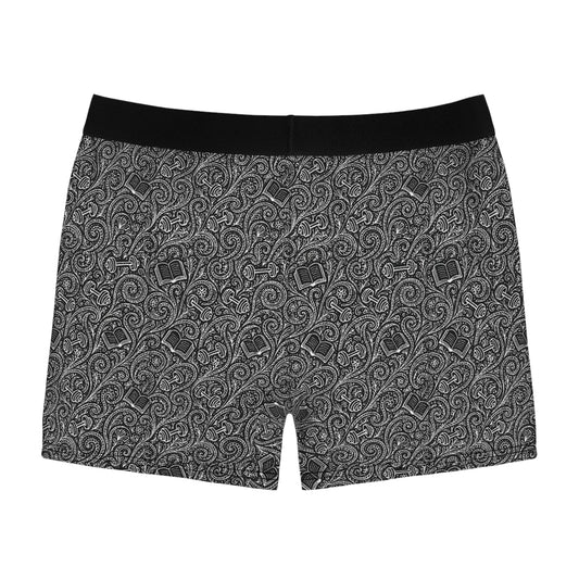 Men's Black Paisley Boxer Briefs