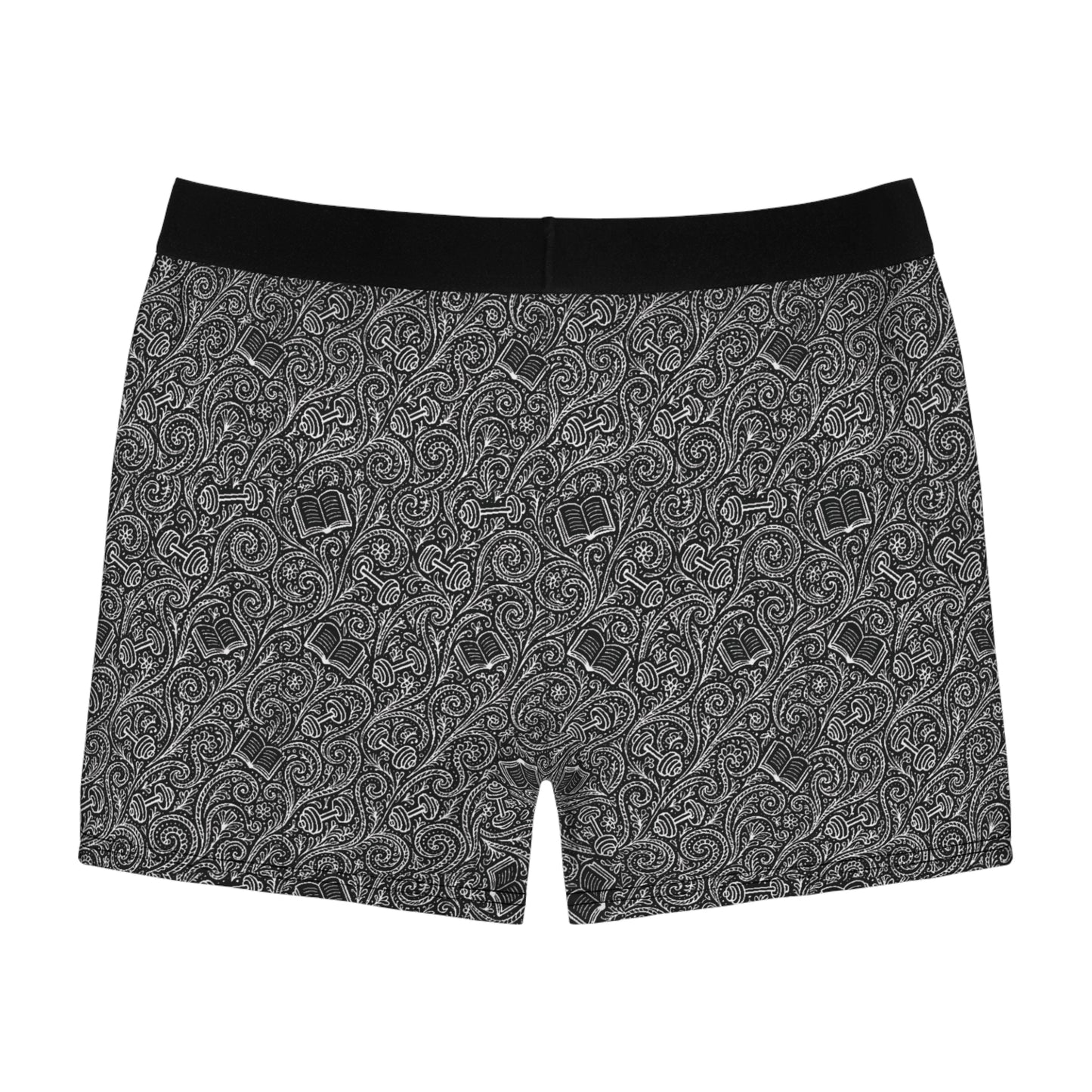 Men's Black Paisley Boxer Briefs