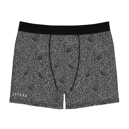 Men's Black Paisley Boxer Briefs